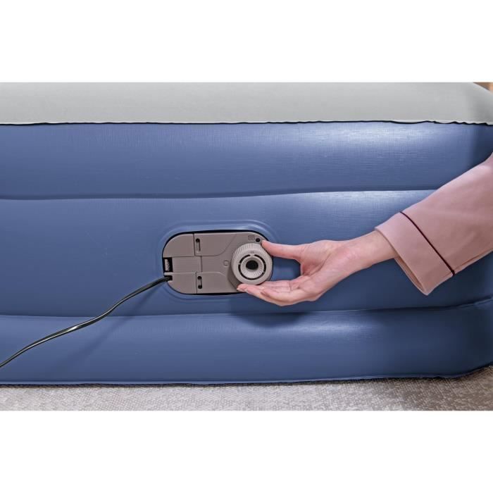Lit gonflable - BESTWAY - 67628 - 1 place - 191 x 97 x 46 cm, pompe électrique intégrée, cadre de lit