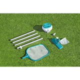 Kit de nettoyage piscine jusqu'à 3,96m - Bestway - Aquaclear - épuisette, flotteur, aspirateur, bande de test, patch de réparation