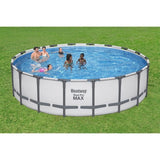 Kit Piscine hors sol tubulaire BESTWAY - Steel Pro Max - 549 x 132 cm - Rectangulaire (Inclus filtre a cartouche + échelle + bâche)