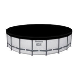 Kit Piscine hors sol tubulaire BESTWAY - Steel Pro Maxô - 610 x 132 cm - Ronde (Inclus filtre, cartouche, echelle et bache)