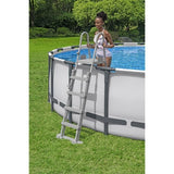 Kit Piscine hors sol tubulaire BESTWAY - Steel Pro Maxô - 610 x 132 cm - Ronde (Inclus filtre, cartouche, echelle et bache)