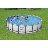 Kit Piscine hors sol tubulaire BESTWAY - Steel Pro Maxô - 610 x 132 cm - Ronde (Inclus filtre, cartouche, echelle et bache)