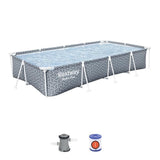 Kit Piscine hors sol tubulaire BESTWAY - Steel Proô - 366 x 201 x 66 cm - Rectangulaire (Inclus Èpurateur a Cartouche)