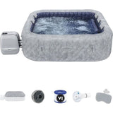 Spa gonflable BESTWAY - Lay-Z-Spa San Francisco Hydrojet Pro - 230 x 230 x 71 cm - 5/7 places - CarrÈ (b‚che, une cartouche)