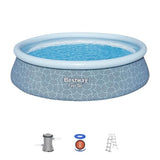 Kit Piscine gonflable BESTWAY -  Fast Set - 457 x 107 cm - Ronde (Filtre a cartouche, échelle, 1 cartouche)