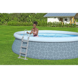 Kit Piscine gonflable BESTWAY -  Fast Set - 457 x 107 cm - Ronde (Filtre a cartouche, échelle, 1 cartouche)