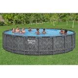 Kit Piscine hors sol tubulaire BESTWAY - APX 365 - 610 x 132 cm - Ronde (Filtre a sable, 500g polysphere, échelle, bâche)