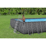 Kit piscine hors sol tubulaire BESTWAY - APX 365 - 956 x 488 x 132 cm - Rectangulaire (Filtre a sable, 500g polysphere, échelle, bâc