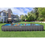 Kit piscine hors sol tubulaire BESTWAY - APX 365 - 956 x 488 x 132 cm - Rectangulaire (Filtre a sable, 500g polysphere, échelle, bâc