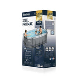 Kit Piscine hors sol tubulaire BESTWAY - Steel Pro MAX - 305 x 200 x 84 cm - Ovale (Livrée avev filtre a cartouche et 1 cartouche)