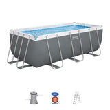 Kit Piscine hors sol tubulaire BESTWAY - Steel Pro Max - 422 x 201 x 122 cm - Rectangulaire (Filtre a cartouche, échelle, 1 cartouch