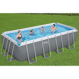 Kit Piscine hors sol tubulaire BESTWAY - Steel Pro Max - 488 x 244 x 122 cm - Rectangulaire (Filtre a cartouche, bâche, échelle)