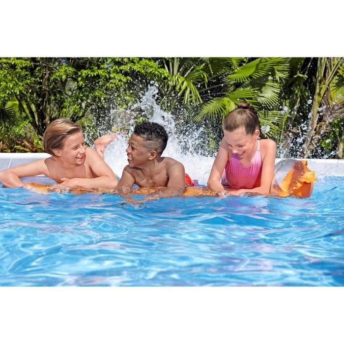 Kit Piscine hors sol tubulaire BESTWAY - Steel Pro Max - 488 x 244 x 122 cm - Rectangulaire (Filtre a cartouche, bâche, échelle)