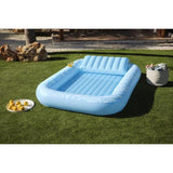 Bouée gonflable - Bestway - matelas de bronzage et piscine Sun-Kissed - 203 x 137 x 25,5 cm - avec oreiller