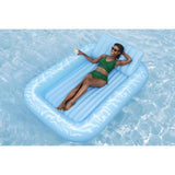 Bouée gonflable - Bestway - matelas de bronzage et piscine Sun-Kissed - 203 x 137 x 25,5 cm - avec oreiller