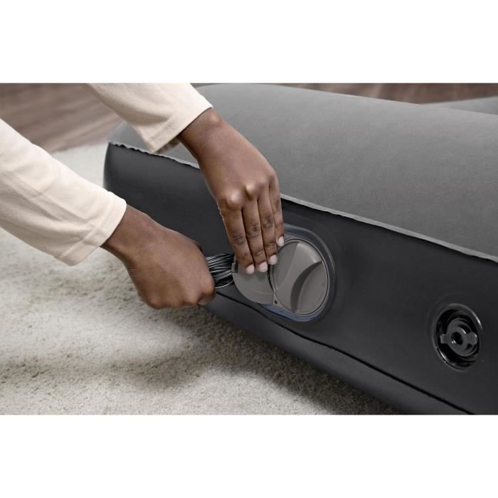 Matelas gonflable - BESTWAY - 671BQ - Tritech Twin - 1 personne, pompe USB intégrée, 1,88 m x 99 cm x 30 cm