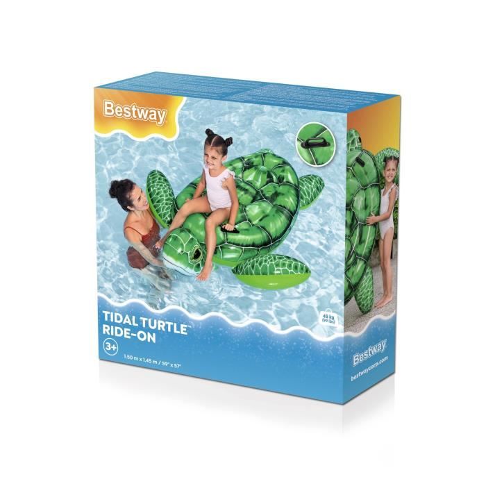 Bouée a chevaucher - Bestway - Tortue - 153 x 140 x 38 cm