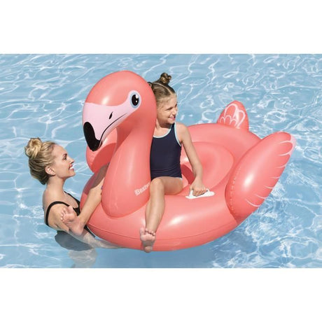 Bouée a chevaucher - Bestway - Flamant rose - 138 x 107 cm