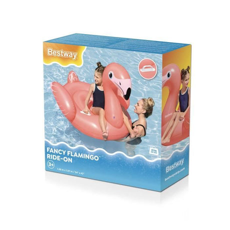 Bouée a chevaucher - Bestway - Flamant rose - 138 x 107 cm
