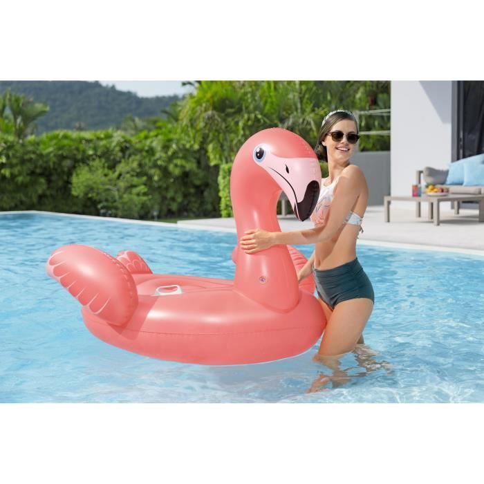Bouée a chevaucher - Bestway - Flamant rose - 168 x 120 cm