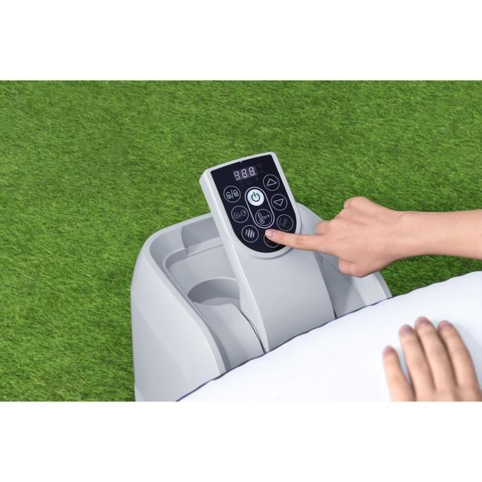 Spa gonflable BESTWAY - Lay-Z-Spa Miami - 120 airjets - 180 x 66 cm - 2 a 4 places - Rond (couverture, cartouche, diffuseur)