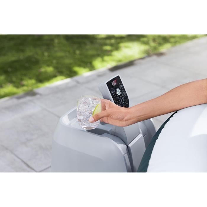 Spa gonflable BESTWAY - Lay-Z-Spa Miami - 140 airjets - 196 x 66 cm - 4 a 6 places - Rond (couverture, cartouche, diffuseur)