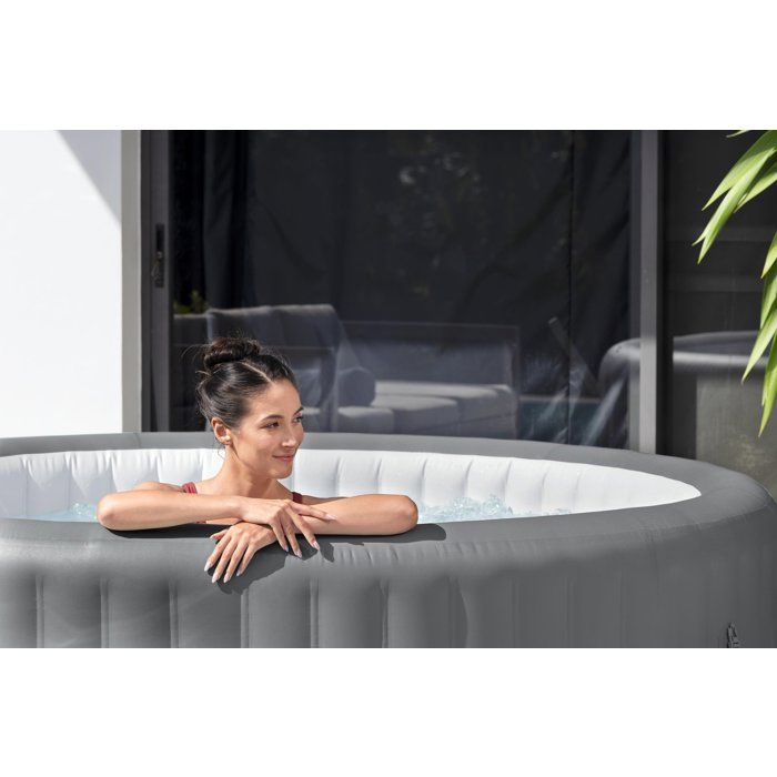 Spa gonflable BESTWAY - Lay-Z-Spa Hawaii - 236 x 71 cm - 4 a 8 places - Rond (Livré avec couverture, cartouche et diffuseur)
