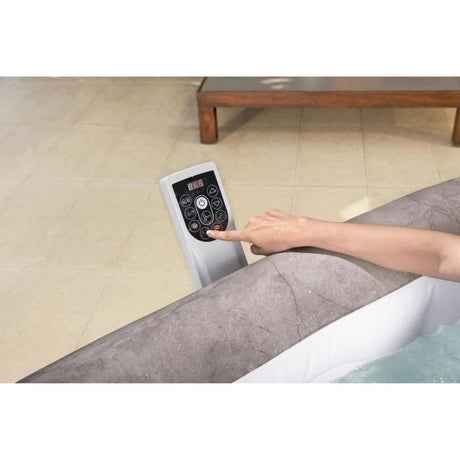 Spa gonflable BESTWAY - Lay-Z-Spa Rome - 140 airjets - 180 x 180 x 71 cm - 4 a 6 places - Carré (couverture, cartouche, diffuseur)