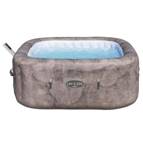 Spa gonflable BESTWAY - Lay-Z-Spa Rome - 140 airjets - 180 x 180 x 71 cm - 4 a 6 places - Carré (couverture, cartouche, diffuseur)