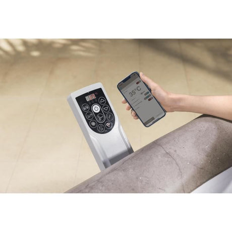 Spa gonflable BESTWAY - Lay-Z-Spa Rome - 140 airjets - 180 x 180 x 71 cm - 4 a 6 places - Carré (couverture, cartouche, diffuseur)
