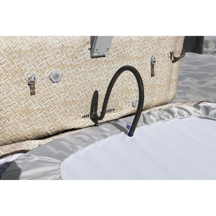 Spa gonflable BESTWAY - Lay-Z-Spa Rome - 180 airjets - 201 x 201 x 71 cm - 5 a 7 places - Carré (couverture, cartouche, diffuseur)