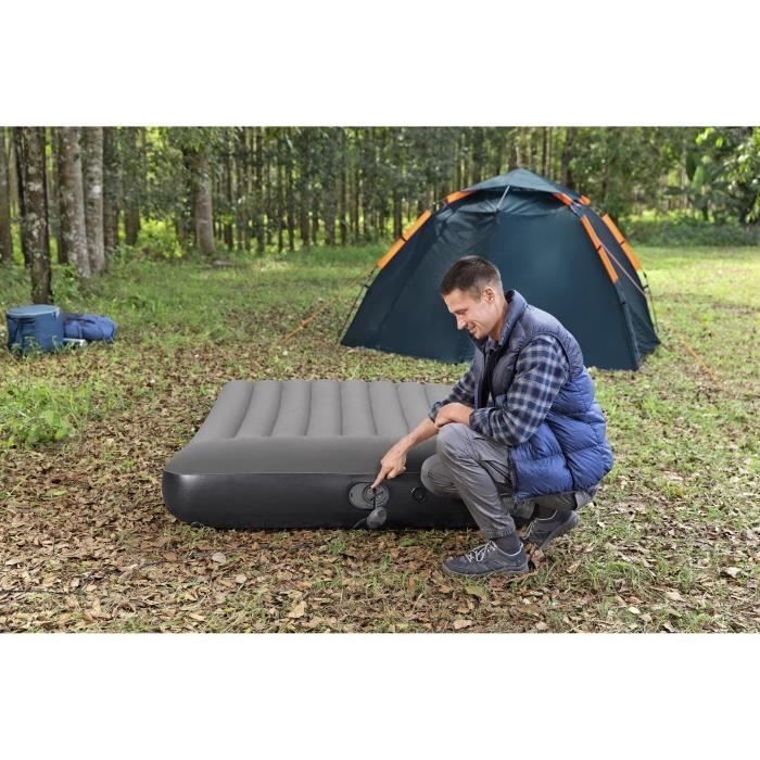 Matelas gonflable - BESTWAY - 671BS - Tritech Queen - 2 places, pompe USB intégrée, 2,03 m x 1,52 m x 30 cm