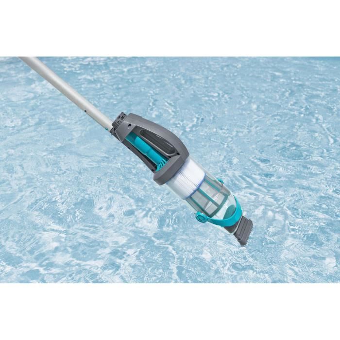 Aspirateur de piscine a main AquaGrip, temps de marche 90 minutes, pour piscines jusqu'a 6,10m de diametre
