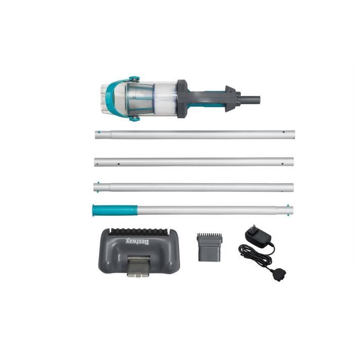 Aspirateur de piscine a main AquaGrip, temps de marche 90 minutes, pour piscines jusqu'a 6,10m de diametre