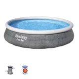 Kit Piscine hors sol autoportante BESTWAY - Fast Setô - 396 x 84 cm - Ronde (LivrÈe avec une pompe de filtration)