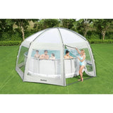 BESTWAY - Dôme de protection pour piscine - Octogonal 600 x 600 x 295 cm - Gris