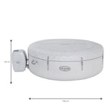 Spa gonflable BESTWAY - Lay-Z-Spa Paris - 140 airjets - 196 x 66 cm - 4 a 6 places - Rond (couverture, cartouche, LED)