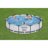 Kit Piscine hors sol tubulaire BESTWAY - Steel Pro Max - 366 x 76 cm - Ronde - (Inclus 1 pompe de filtration et 1 cartouche)