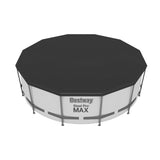 Kit Piscine hors sol tubulaire BESTWAY Steel Pro Max - 366 x 122 cm - Ronde (Livrée avec un filtre a cartouche, échelle, bâche)