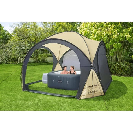 Dôme de protection pour spa Lay-Z-Spa - BESTWAY - 390x390x255 cm - Gris - Protection anti-UV