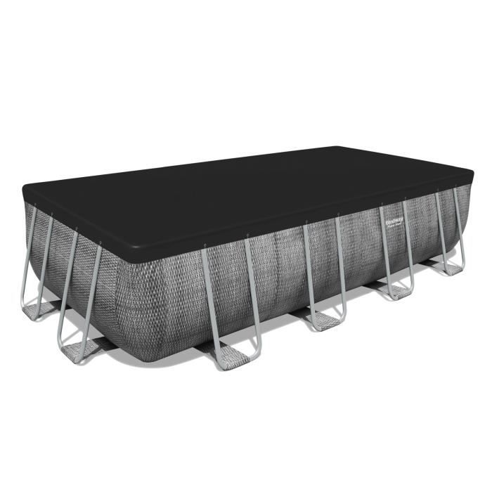Kit Piscine hors sol tubulaire BESTWAY Power Steelô - 549 x 274 x 122 cm - Rectangulaire (Avec pompe, Èchelle, b‚che)