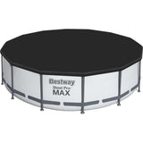 Kit Piscine hors sol tubulaire BESTWAY Steel Pro Maxô - 427 x 122 cm - Ronde (Avec un filtre a cartouche, une b‚che et une Èchelle)