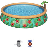 Kit Piscine hors sol autoportante BESTWAY - Fast Set - 457 x 84 cm - Ronde (Livrée avec une pompe de filtration)