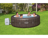Spa gonflable BESTWAY - Lay-Z-Spa St Moritz - 180 airjets - 216 x 76 cm - 5 a 7 places - Rond (couverture, cartouche, diffuseur)