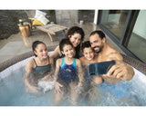 Spa gonflable BESTWAY - Lay-Z-Spa St Moritz - 180 airjets - 216 x 76 cm - 5 a 7 places - Rond (couverture, cartouche, diffuseur)