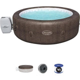 Spa gonflable BESTWAY - Lay-Z-Spa St Moritz - 180 airjets - 216 x 76 cm - 5 a 7 places - Rond (couverture, cartouche, diffuseur)
