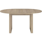 Table a manger extensible - BETTY - Ronde - Décor chene - 4 / 6 personnes - 120 / 155 x 120 x 75 cm - PARISOT