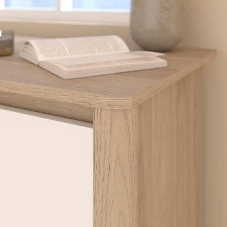 Buffet Bas BETTY - Blanc & Chene - 4 portes, 1 tiroir - 185.3 x 45.8 x 85.5 cm