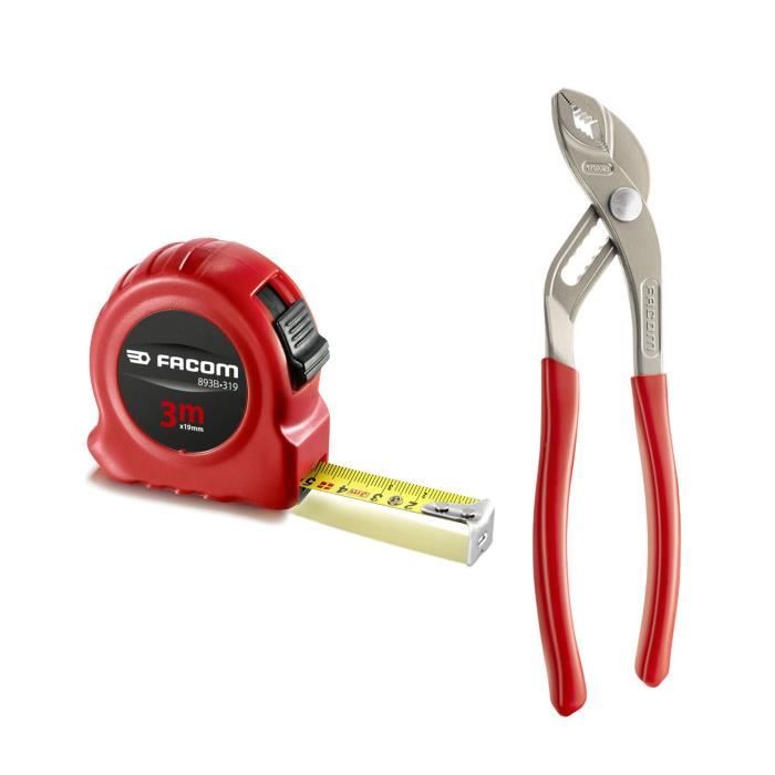 Boite a Outils - FACOM - BP.C19NCM1PB + 16 Outils (Livré avec 5 Tvis Protwist + 9 Clés mâles + 1 pince multiprise + 1 Mesure