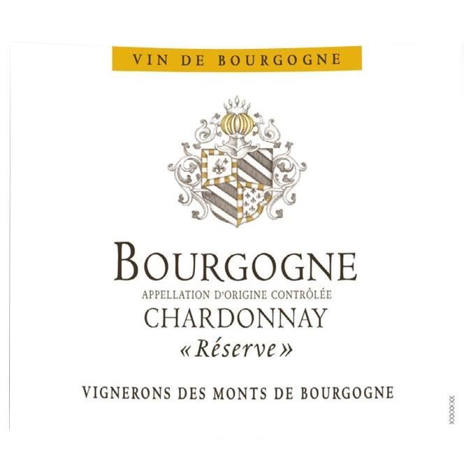 Vignerons des Monts de Bourgogne 2023 Bourgogne Chardonnay Réserve - Vin blanc de Bourgogne